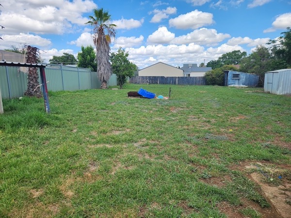 A large open back yard mown out to the fence line